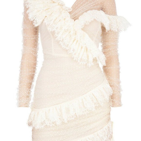 House of CB 'Sorrel' Ivory Lace Frill Mini S - Picture 3 of 5